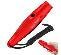 WIYETY Silbato electrónico: silbato de árbitro profesional con silbato de mano de 3 tonos, silbato de emergencia portátil, silbato ajustable, manejo con una mano, silbato de entrenamiento (rojo)