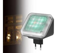 WIYETY Simulador de TV: simulador de televisión LED, tiempo de funcionamiento ajustable ON/4h/7h, TV falsa mediante simulación de luz para uso como protección antirrobo