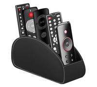 WIYETY Soporte para mando a distancia con 5 bolsillos: almacenamiento de mando a distancia, organizador de escritorio, para mandos a distancia, cuadernos, artículos de papelería, bolígrafos, teléfono