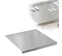 WIYETY Tabla de cortar de acero inoxidable de 40 x 30 cm: tabla de cortar antideslizante con borde, encimera de acero inoxidable, tabla de amasar, tabla de cortar de cocina para hornear, amasar