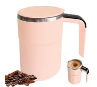 WIYETY Taza de café automática eléctrica de 380 ml: taza de café con indicador de temperatura, taza de café automática para café, té, leche, rosa