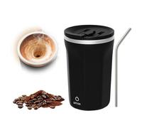 WIYETY Taza de café automática eléctrica de 380 ml: taza de café con indicador de temperatura, taza de café automática para café, té, leche, negro