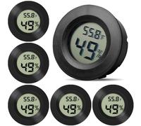 WIYETY - Termómetro higrómetro mini LCD digitales: WIYETY 10 Pack interior temperatura humedad Medidor ℃/℉ Termómetro de ambiente Mini higrómetro para invernadero, sótano, habitación de bebé, negro