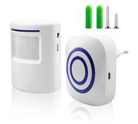 WIYETY Timbre de alarma de paso inalámbrico: alarma inalámbrica con reloj de carga con 38 tonos para tienda, autocaravana, casa, garaje (Tipo1)