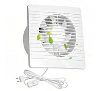 WIYETY Ventilador de baño de 100 mm, ventilador de pared, ventilador de ventilación de 4 pulgadas con interruptor, funcionamiento silencioso y válvula antirretorno para cocina, baño, loft, fácil