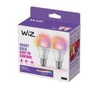WiZ A60 bombilla LED mate WiFi E27 8,5 W RGBW, juego de 2 unidades EC:EPREL:1421108