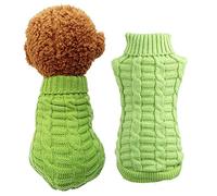 Wiz BBQT De Punto Trenzado Trenza y Cuello Alto Prendas de Punto Ropa para Perros y Gatos