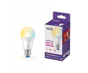 WiZ Bombilla inteligente LED A60, blanco ajustable, base E27, 100 W, 2200-6500 K, 1521 lúmenes, regulable, compatible con Alexa, Google Assistant y Apple Home, 1 ud