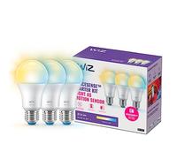 WiZ - Bombilla LED inteligente, Casquillo E27 8W (Eq.60) 806 lúmens, Luz Blanca Cálida a Fría Regulable, Compatible con Alexa, Google Home, tecnología SpaceSense y Matter - Pack de 3