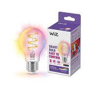 WiZ - Bombilla LED inteligente E27 ST64, con filamento transparente 6.3W - 470 Lumenes, A todo color, conéctala vía WiFi, con tecnología SpaceSense y Matter
