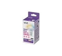 WiZ - Bombilla LED inteligente GU10 de cristal, 50W, estilo clásico en cristal, Blanco cálido a frio, Wi-Fi/Bluetooth, control por voz/aplicación, funciona con Google Home, Alexa y HomeKit.