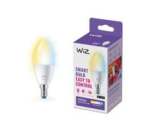 WiZ - Bombilla LED Inteligente Wi-Fi, 4,9W(Eq. 40 W) E14 tipo vela, Luz Blanca y de Colores, con tecnología SpaceSense y compatible con Alexa y Google Home
