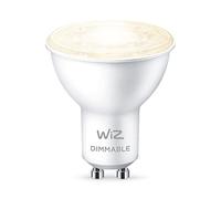WiZ - Bombilla LED Inteligente Wi-Fi, 4,9W(Eq. 50W) GU10, Luz Blanca Cálida Regulable, con tecnología SpaceSense y compatible con Alexa y Google Home