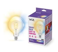WiZ - Bombilla LED Inteligente Wi-Fi 6,5W (Eq. 40W) G200 casquillo E27, Filamento, Luz Blanca regulable, con tecnología SpaceSense y compatible con Alexa y Google Home