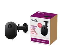 WiZ Cámara de Seguridad para Exteriores Vídeo Full HD, visión Nocturna IR, detección de Movimiento y Sonido, se Conecta a tu Wi-Fi, Control por Voz/App, Funciona con Google Home, Alexa y HomeKit.