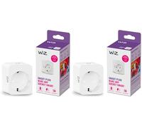 WiZ - Enchufe inteligente con medidor de consumo, Control inteligente a través de Voz/App, compatible con Alexa y Google Home y Tecnología SpaceSense (Paquete de 2)