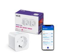 WiZ Enchufe Inteligente Wi-Fi, Tipo F, 230V, 50Hz, Fácil Instalación, Certificación Matter, Control Inteligente, Comandos de Voz, Compatible con Alexa, Google Home, y Apple Home, Pack de 2