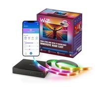 WiZ HDMI Sync Box con retroiluminación de TV - Sincroniza la luz con tus películas, juegos y música - HDMI 2.0 - Soporta 4K a 60Hz - Tira LED RGBIC para televisores de 75«-85» - Control por App/Voz