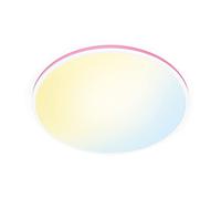 WiZ - Lámpara de techo blanca Rune Luz Blanca de cálida a fría 21W, Wi-Fi, con tecnología SpaceSense y compatible con Alexa y Google Home