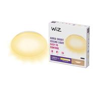 WiZ - Lámpara inteligente WiZ Plafón de techo Adria LED 17W, Luz Blanca Cálida Regulable 2700k,Wi-Fi, con tecnología SpaceSense y compatible con Alexa y Google Home, 32cm diámetro
