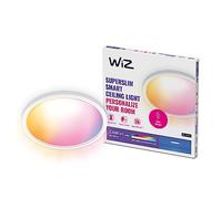 WiZ - Plafón led inteligente SuperSlim 22W a todo color, Wi-Fi, compatible con Alexa y Google Home, tecnología SpaceSense y Matter, Blanco