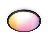 WiZ - Plafón led inteligente SuperSlim 22W a todo color, Wi-Fi, compatible con Alexa y Google Home, tecnología SpaceSense y Matter, Negro