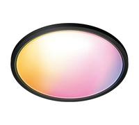 Wiz Plafón LED redondo inteligente Superslim (22 W, Ø x Al: 42 x 4,3 cm, Negro, RGBW)