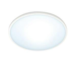 Wiz Plafón LED redondo Superslim (16 W, Ø x Al: 29,2 x 2,3 cm, Color del marco: Blanco, Blanco frío)