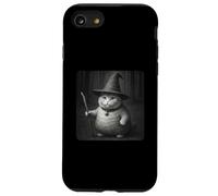 Wizard Cat Meme Funny Spooky Witch Cat Halloween Meme Carcasa para iPhone SE (2020) / 7/8
