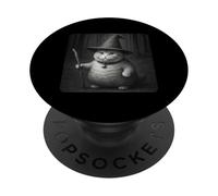 Wizard Cat Meme Funny Spooky Witch Cat Halloween Meme PopSockets PopGrip Adhesivo