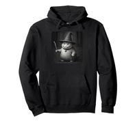 Wizard Cat Meme Funny Spooky Witch Cat Halloween Meme Sudadera con Capucha