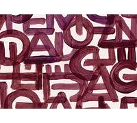 Wizard + Genius 5168 - 4 V de 1 Papel pintado fotográfico Urban Cave, color rojo