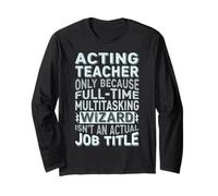 Wizard Job Title Quote - Funny Acting Teacher Manga Larga