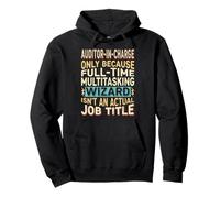 Wizard Job Title Quote - Funny Auditor-In-Charge Sudadera con Capucha
