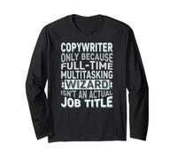 Wizard Job Title Quote - Funny Copywriter Manga Larga