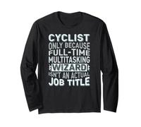Wizard Job Title Quote - Funny Cyclist Manga Larga