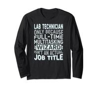 Wizard Job Title Quote - Funny Lab Technician Manga Larga