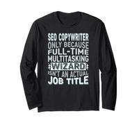 Wizard Job Title Quote - Funny SEO Copywriter Manga Larga