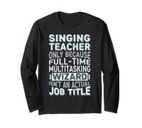Wizard Job Title Quote - Funny Singing Teacher Manga Larga