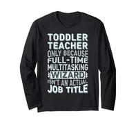 Wizard Job Title Quote - Funny Toddler Teacher Manga Larga