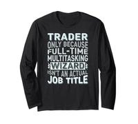 Wizard Job Title Quote - Funny Trader Manga Larga