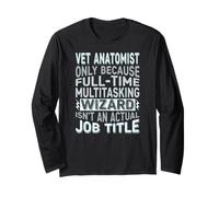 Wizard Job Title Quote - Funny Vet Anatomist Manga Larga