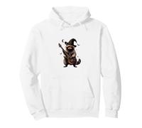 Wizard Raccoon Guitarist Halloween Music Sudadera con Capucha