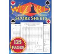 Wizard Score Sheets: 125 Large Print Pages for Easy Scorekeeping | 8.5x11 Large Size Score Pads | Rules Guide and Variants Included