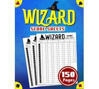 Wizard Score Sheets: 150 Large Print Score Pads for Scorekeeping Card Game ( 8.5 x 11 inches)