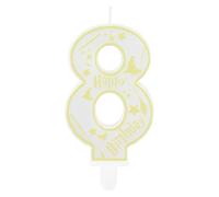 Wizard Velas Numeros 8, Decoracion Magic School para Cumpleaños, Vela Originales, Tartas Cake Topper para Niñas y Chico