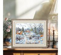 Wizardi - Kit de punto de cruz contado - Aguja mágica Frosty Day 70-33