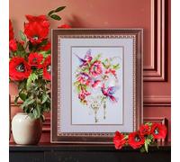 Wizardi - Kit de punto de cruz contado - Llaves para ser feliz 70-20 Aguja mágica