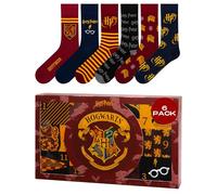 Wizarding World Harry Potter Calcetines Hombre Regalos Originales Para Mujer 6 Pares 40-45 Hogwarts 6 Pares