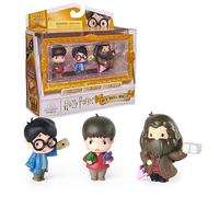 Wizarding World, Harry Potter, Conjunto de figuras de Micro Magical Moments con figuras inéditas de Harry, Hagrid y Dudley y caja de exposición, Juguetes para niños y niñas a partir de 6 años